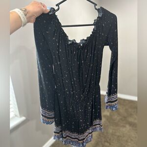 Boho off the shoulder romper